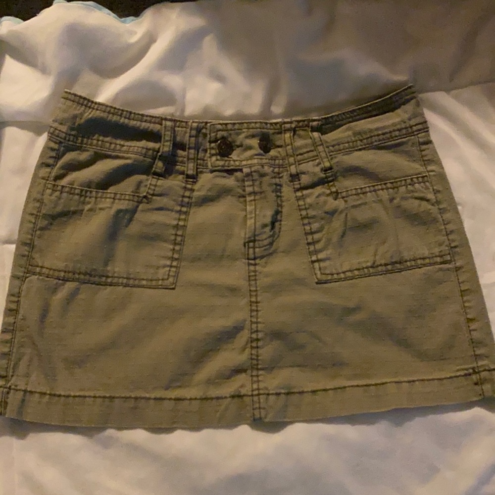Army green skirt